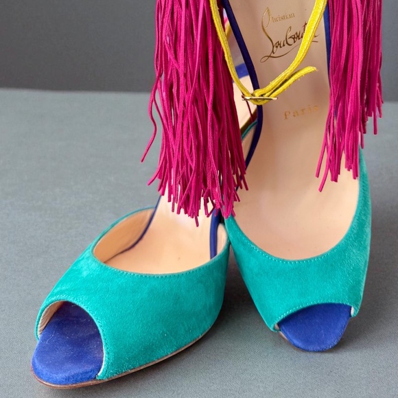Multicolor Suede Heels - Picture 5 of 5